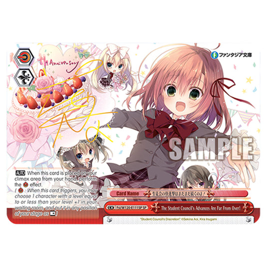 The Student Council's Advances Are Far From Over! Fsi/W120-E111SP card from the Weiss Schwarz set Fujimi Fantasia Bunko Vol.2