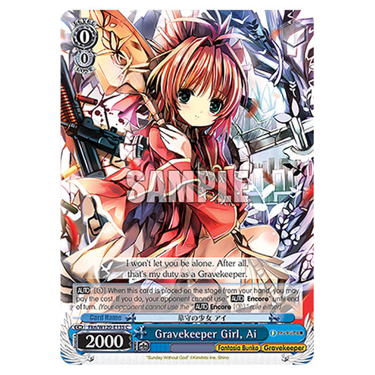 Gravekeeper Girl, Ai Fkn/W120-E135 card from the Weiss Schwarz set Fujimi Fantasia Bunko Vol.2