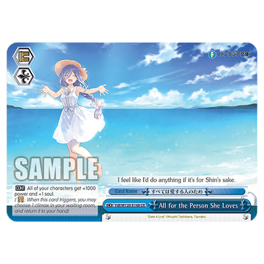 All for the Person She Loves Fdl/W120-E148 card from the Weiss Schwarz set Fujimi Fantasia Bunko Vol.2