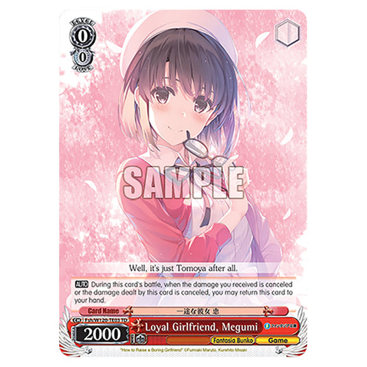 Loyal Girlfriend, Megumi Fsh/W120-TE03 card from the Weiss Schwarz set Fujimi Fantasia Bunko Vol.2