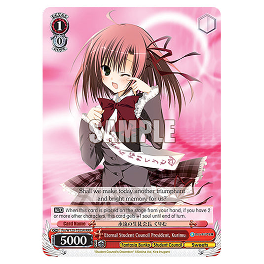 Eternal Student Council President, Kurimu Fsi/W120-TE05R card from the Weiss Schwarz set Fujimi Fantasia Bunko Vol.2