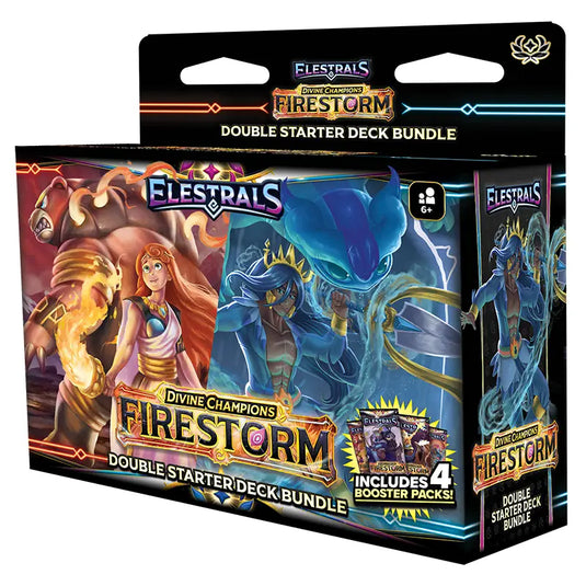 Elestrals TCG - Divine Champions - Firestorm - Double Starter Deck Bundle - Hestia VS Poseidon