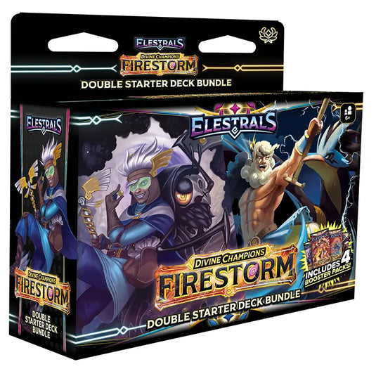 Elestrals TCG - Divine Champions - Firestorm - Double Starter Deck Bundle - Hermes VS Zeus