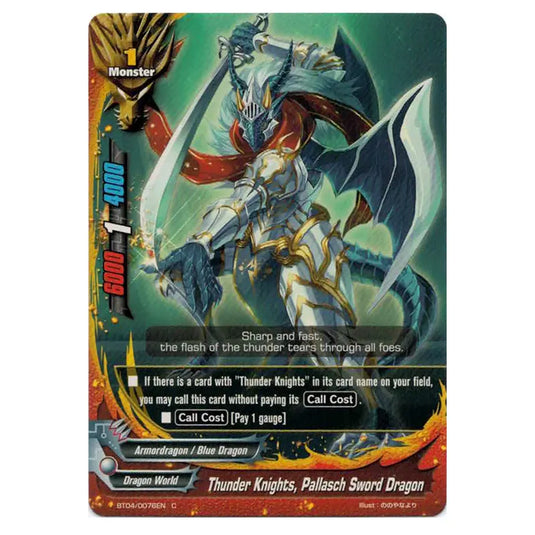 Future Card Buddyfight - Darkness Fable - Thunder Knights Pallasch Sword Dragon - 76/105