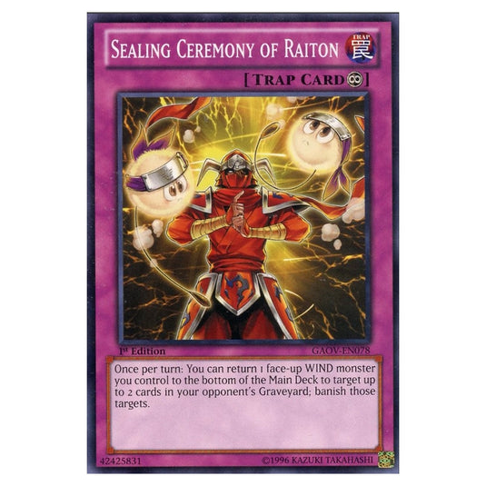 Yu-Gi-Oh! - Galactic Overlord - Sealing Ceremony of Raiton (Common) GAOV-EN078