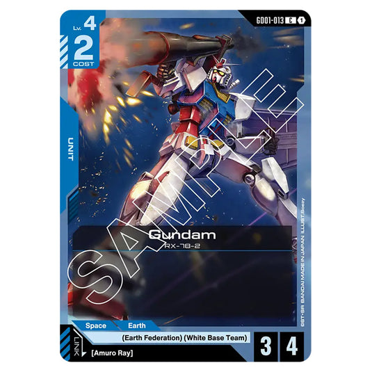 Gundam GD01-013 card from the Gundam Card Game set Newtype Rising