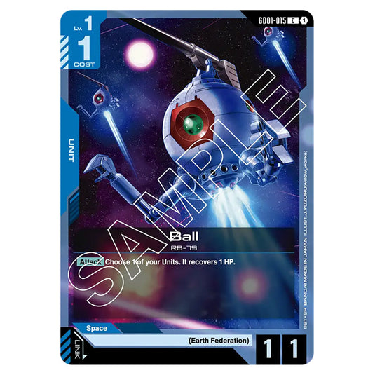 Ball GD01-015 card from the Gundam Card Game set Newtype Rising