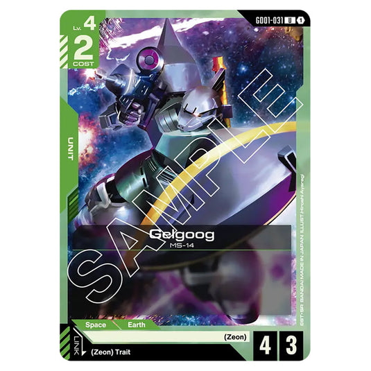 Gelgoog GD01-031 card from the Gundam Card Game set Newtype Rising