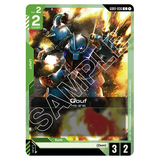 Gouf GD01-036 card from the Gundam Card Game set Newtype Rising