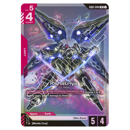 Kshatriya GD01-044 card from the Gundam Card Game set Newtype Rising