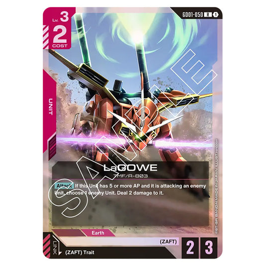 LaGOWE GD01-050 card from the Gundam Card Game set Newtype Rising