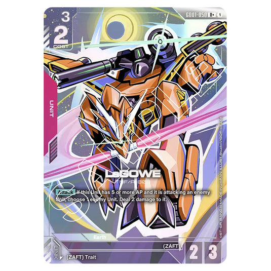 LaGOWE GD01-050a card from the Gundam Card Game set Newtype Rising