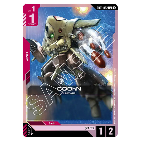 GOOhN GD01-062 card from the Gundam Card Game set Newtype Rising