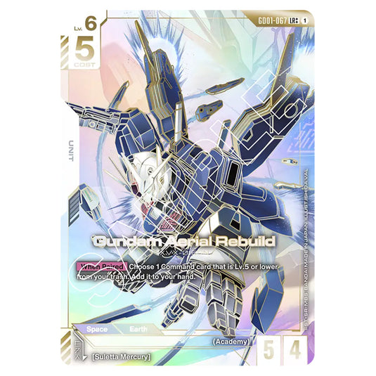 Gundam Aerial Rebuild GD01-067b card from the Gundam Card Game set Newtype Rising