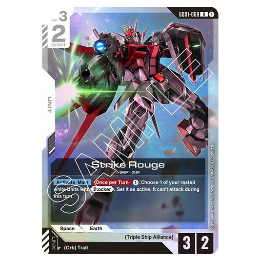 Strike Rouge GD01-069 card from the Gundam Card Game set Newtype Rising