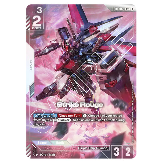 Strike Rouge GD01-069a card from the Gundam Card Game set Newtype Rising