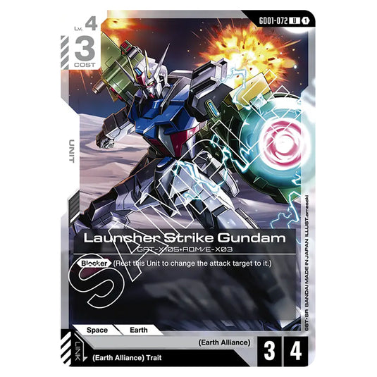 Launcher Strike Gundam GD01-072 card from the Gundam Card Game set Newtype Rising