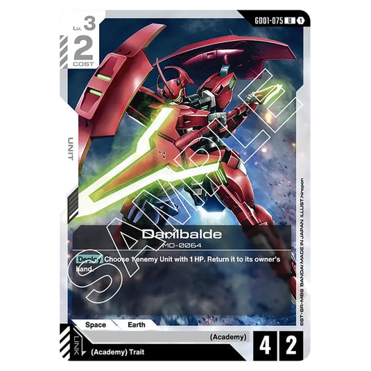 Darilbalde GD01-075 card from the Gundam Card Game set Newtype Rising