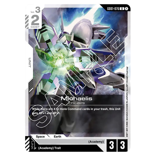 Michaelis GD01-076 card from the Gundam Card Game set Newtype Rising