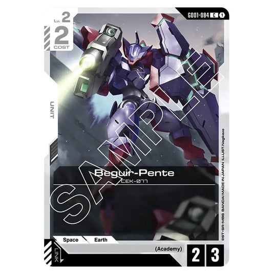 Beguir-Pente GD01-084 card from the Gundam Card Game set Newtype Rising