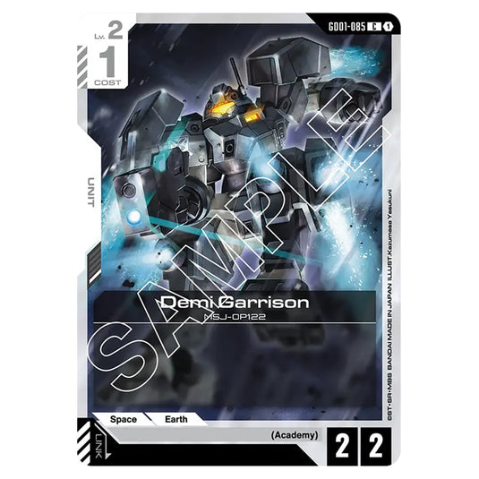 Demi Garrison GD01-085 card from the Gundam Card Game set Newtype Rising