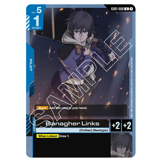Banagher Links GD01-088 card from the Gundam Card Game set Newtype Rising