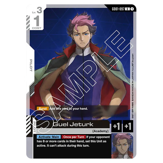 Guel Jeturk GD01-097 card from the Gundam Card Game set Newtype Rising