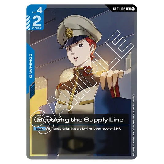 Securing the Supply Line GD01-102 card from the Gundam Card Game set Newtype Rising