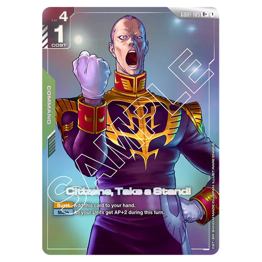 Citizens, Take a Stand! GD01-105a card from the Gundam Card Game set Newtype Rising