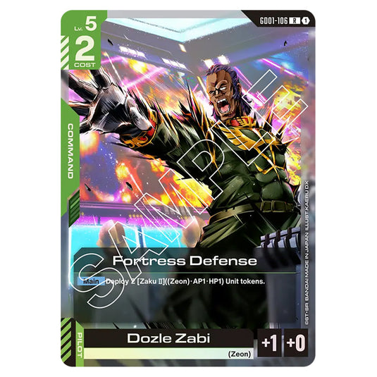 Fortress Defense GD01-106 card from the Gundam Card Game set Newtype Rising