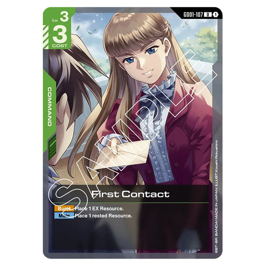 First Contact GD01-107 card from the Gundam Card Game set Newtype Rising