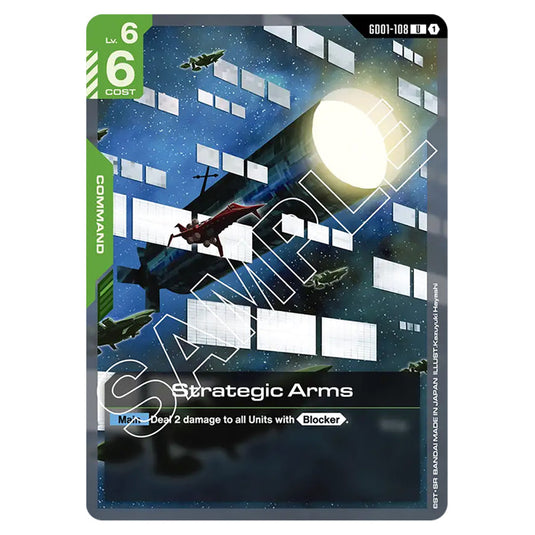 Strategic Arms GD01-108 card from the Gundam Card Game set Newtype Rising