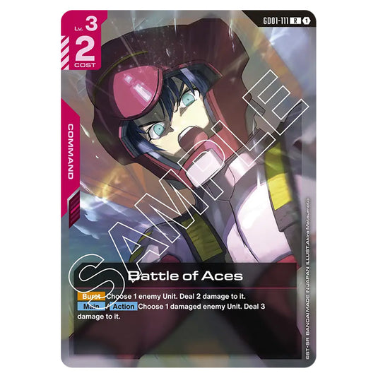 Battle of Aces GD01-111 card from the Gundam Card Game set Newtype Rising