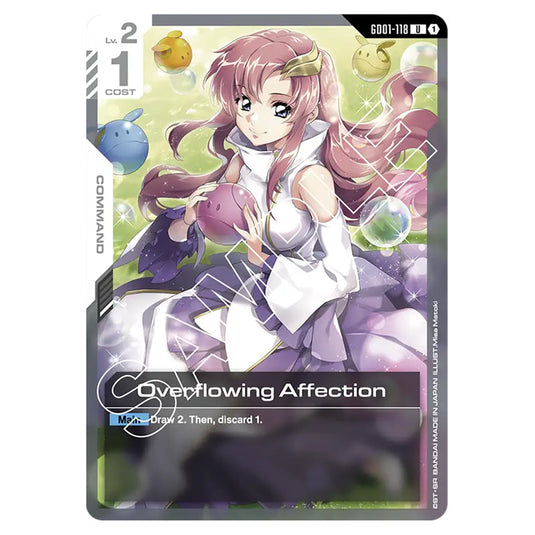 Overflowing Affection GD01-118 card from the Gundam Card Game set Newtype Rising