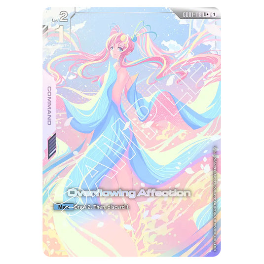 Overflowing Affection GD01-118a card from the Gundam Card Game set Newtype Rising