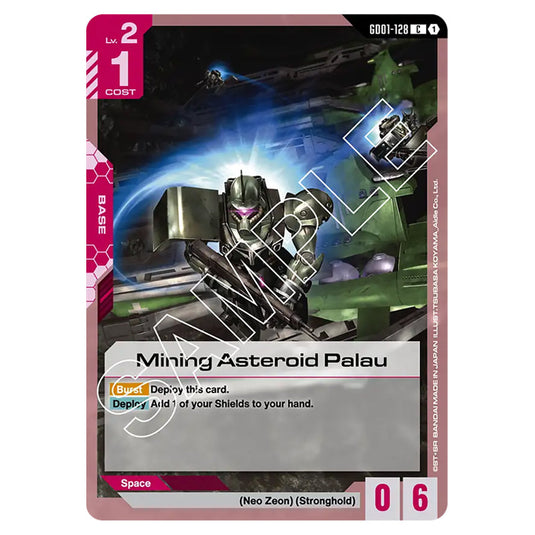 Mining Asteroid Palau GD01-128 card from the Gundam Card Game set Newtype Rising