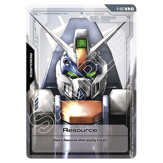 Resource R-007 card from the Gundam Card Game set Newtype Rising