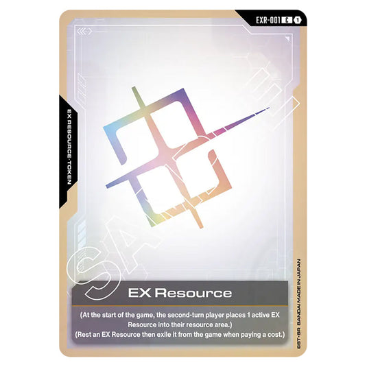 EX Resource EXR-001-p4 card from the Gundam Card Game set Newtype Rising
