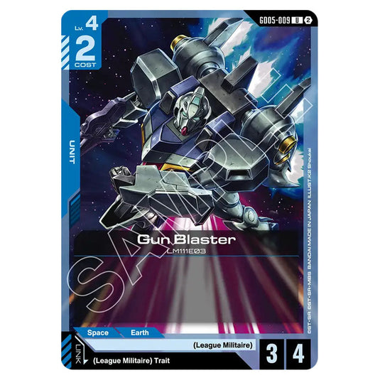 Gun Blaster GD05-009 card from the Gundam Card Game set Freedom Ascension
