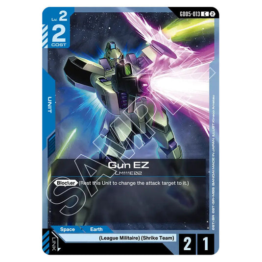 Gun EZ GD05-013 card from the Gundam Card Game set Freedom Ascension
