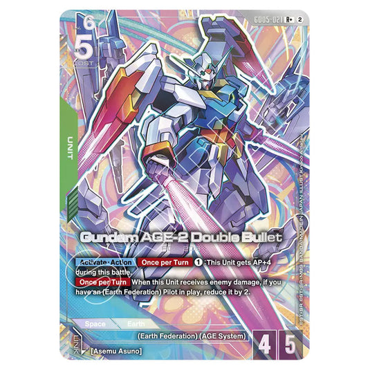 Gundam AGE-2 Double Bullet GD05-021_p1 card from the Gundam Card Game set Freedom Ascension