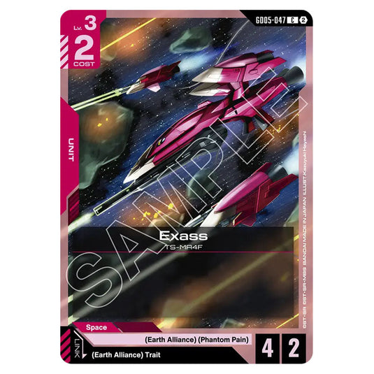 Exass GD05-047 card from the Gundam Card Game set Freedom Ascension