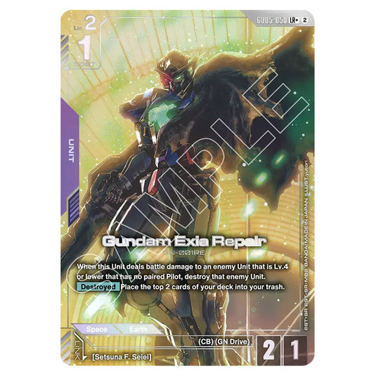 Gundam Exia Repair GD05-050_p1 card from the Gundam Card Game set Freedom Ascension
