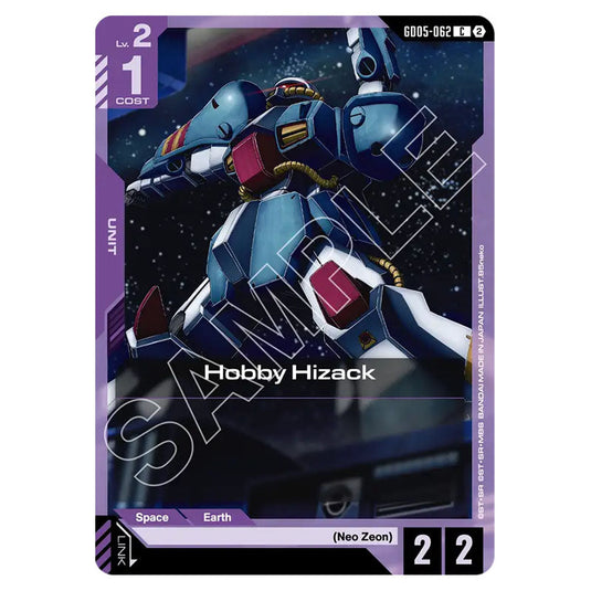 Hobby Hizack GD05-062 card from the Gundam Card Game set Freedom Ascension