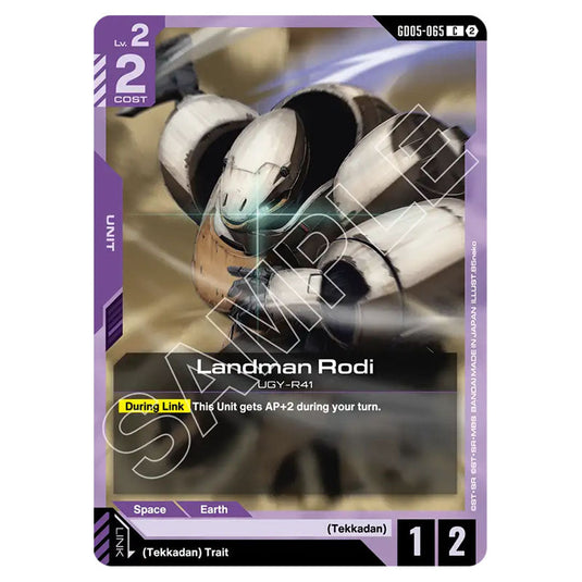 Landman Rodi GD05-065 card from the Gundam Card Game set Freedom Ascension
