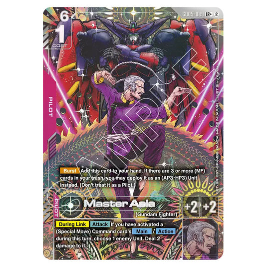 Master Asia GD05-089_p1 card from the Gundam Card Game set Freedom Ascension