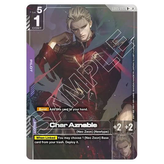 Char Aznable GD05-093_p1 card from the Gundam Card Game set Freedom Ascension