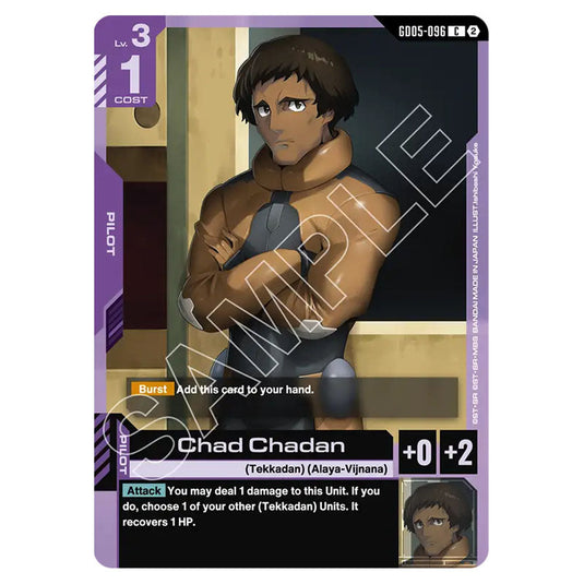 Chad Chadan GD05-096 card from the Gundam Card Game set Freedom Ascension