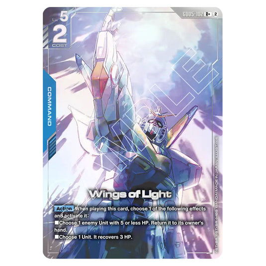Wings of Light GD05-102_p1 card from the Gundam Card Game set Freedom Ascension