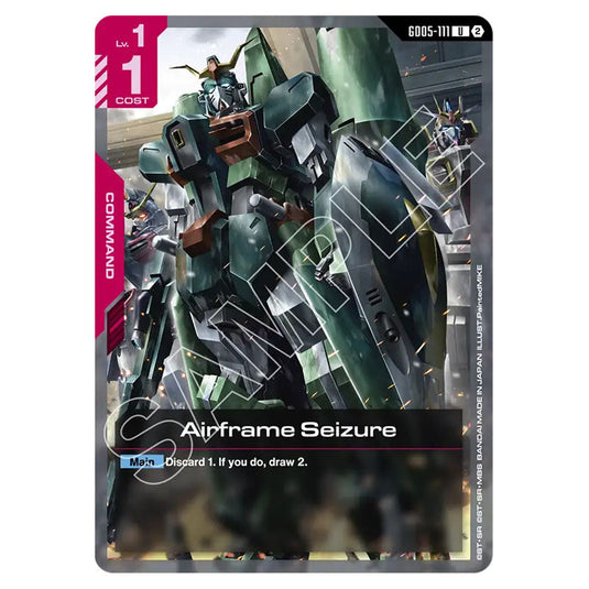 Airframe​ Seizure GD05-111 card from the Gundam Card Game set Freedom Ascension